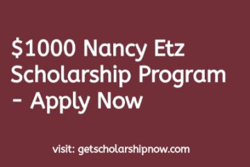 Nancy Etz Scholarship