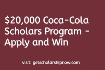 $20000 Coca-Cola Scholars Program