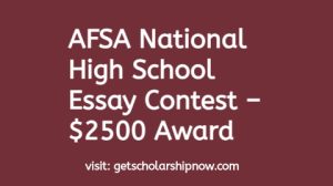 AFSA National High School Essay Contest