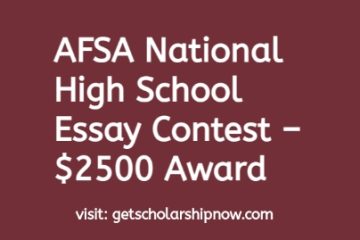 AFSA National High School Essay Contest